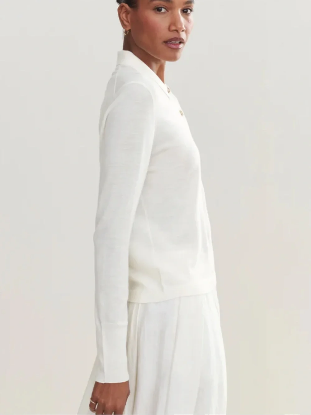 Jenni Kayne Grayson 100% merino wool polo sweater size XS.